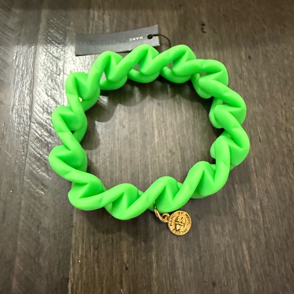 Marc by Marc Jacobs Silicone Chain with Charm Bracelet - Toucan Green NWT